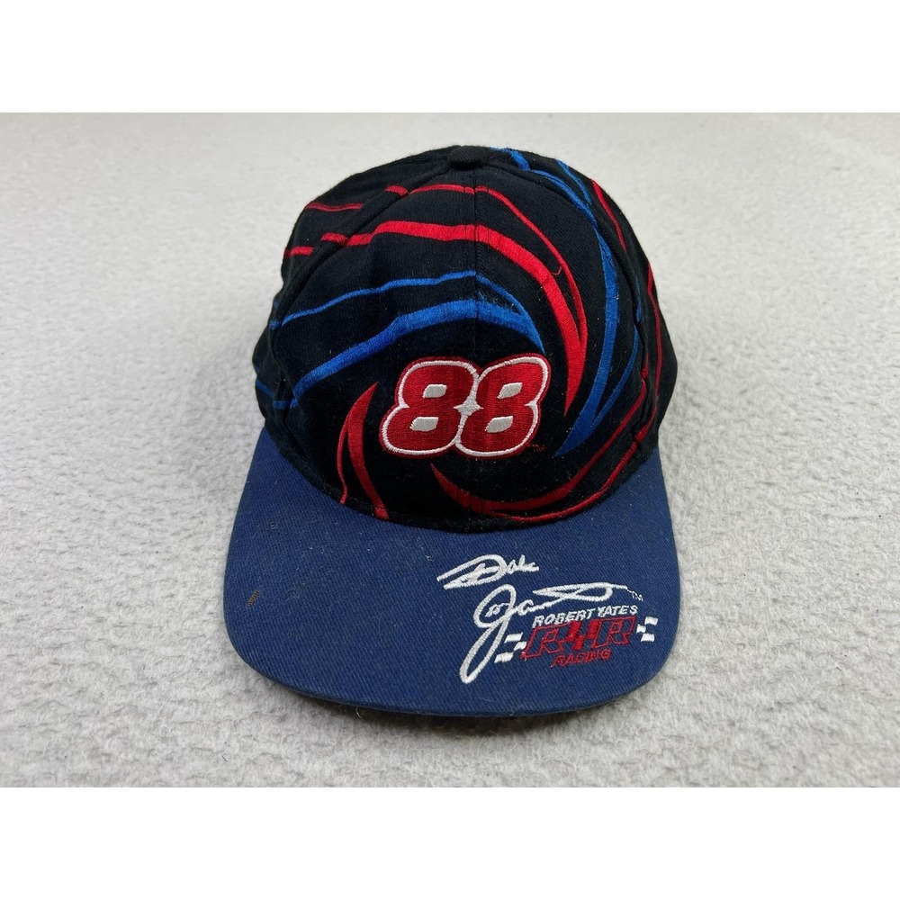 Vintage Dale Jarrett Robert Yates Racing Hat Cap Snap Back One Size Black NASCAR